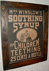 Click photo to see larger pic of Framed Paper Patent Medicine Advertising Sign
