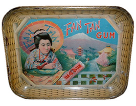 Click photo to see larger pic of Tin Gum Advertising Tray