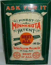 Click photo to see larger pic of Tin Flour Advertising Sign