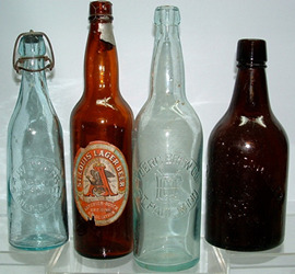 Click photo to see larger pic of Antique Beer Bottles