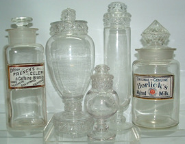 Click photo to see larger pic of Apothecary, Candy, & Soda Fountain Jars