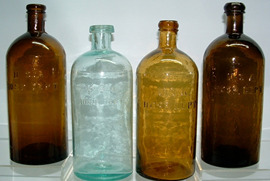 Click photo to see larger pic of U.S.A. Hospital Department Bottles