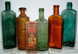 Click photo to see larger pic of Patent Medicine Bottles