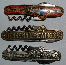 Click photo to see larger pic of Pre-Prohibition Beer Pocket Knives