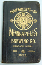 Click photo to see larger pic of Pre-Prohibition Beer Advertising Pocket Memo Book