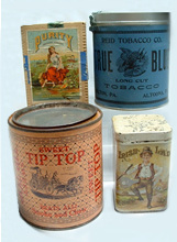 Click photo to see larger pic of Tobacco Tins
